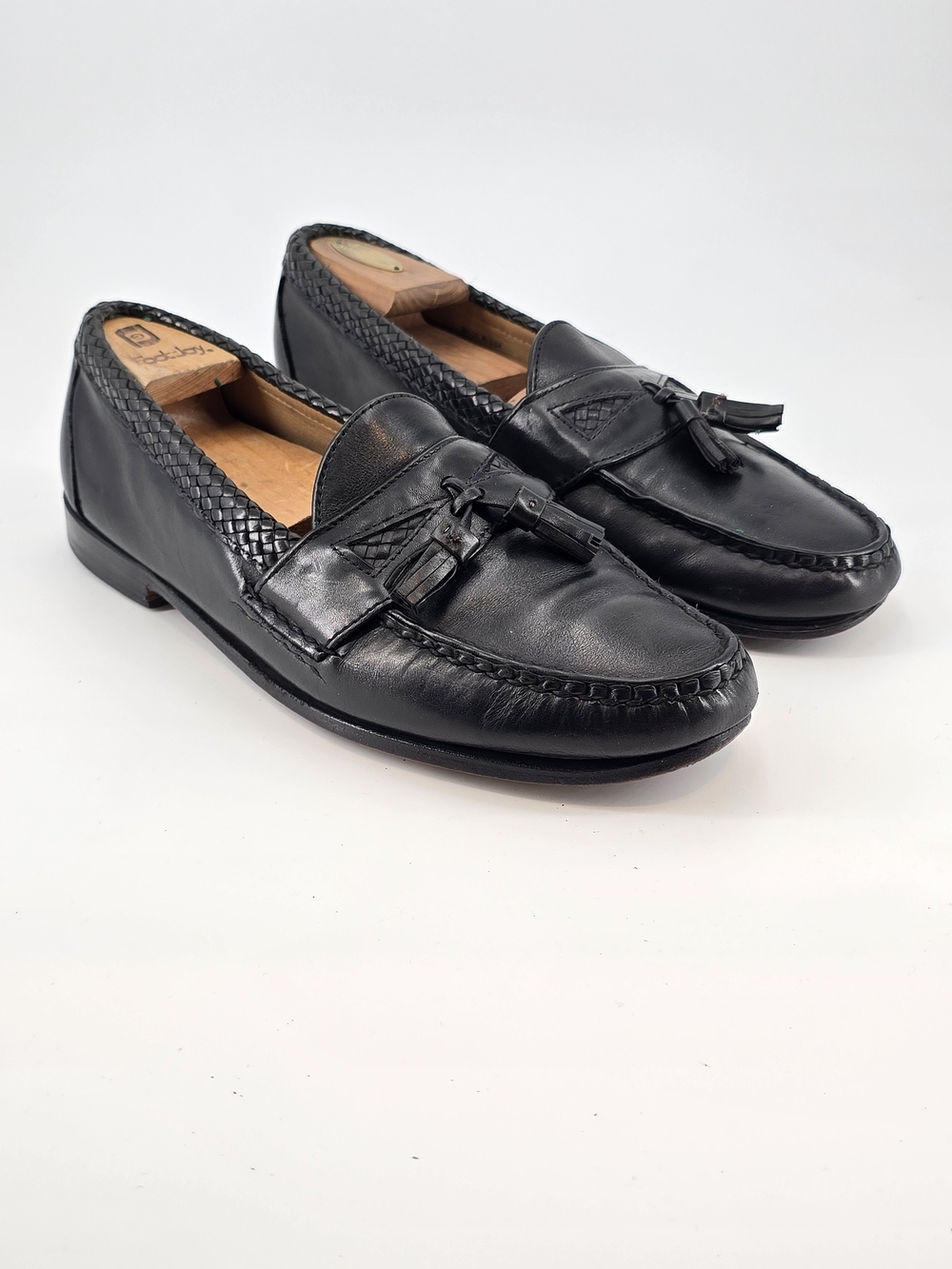 Allen Edmonds Black Leather Tassel Moccasin Loafers 12 D Maxfield